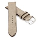Veloursleder Uhrenarmband Modell Oslo-NL beige-creme 22...