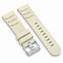 Premium Kautschuk Uhrenarmband Modell Lupo-S beige 24 mm,...