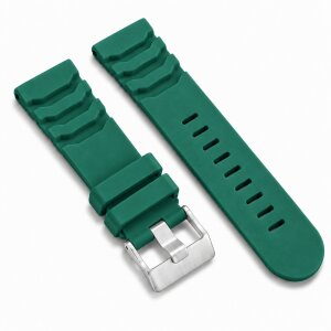 Premium Kautschuk Uhrenarmband Modell Lupo-S grün 24 mm, komp. Luminox