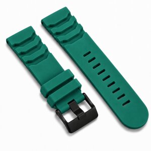 Premium Kautschuk Uhrenarmband Modell Lupo-P grün 24 mm, komp. Luminox