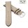 Easy-Klick Veloursleder Uhrenarmband Modell Oslo-XL beige-creme 22 mm Handarbeit