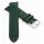 Veloursleder Uhrenarmband Modell Oslo-NL grün-braun 20 mm Handarbeit