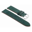 Easy-Klick Veloursleder Uhrenarmband Modell Oslo-NL grün-braun 20 mm Handarbeit