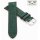 Easy-Klick Veloursleder Uhrenarmband Modell Oslo-NL grün-braun 20 mm Handarbeit