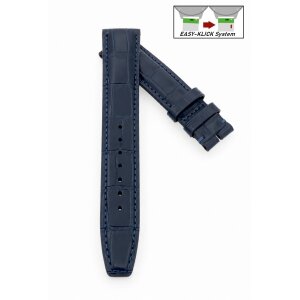 Easy-Klick Alligator Uhrenarmband Modell IW-42-XL blau 20 mm, komp. IWC Portugieser