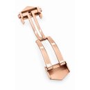High-End Faltschließe Edelstahl rosegold Modell Turino-RG 20 mm, komp. TAG Heuer