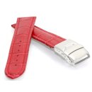 Alligator Uhrenarmband Modell Graz TiT rot 20 mm - Sicherheitsschließe