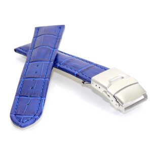 Alligator Uhrenarmband Modell Graz TiT blau 24 mm - Sicherheitsschließe