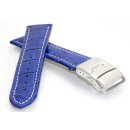 Alligator Uhrenarmband Modell Graz WN blau 20 mm - Sicherheitsschließe