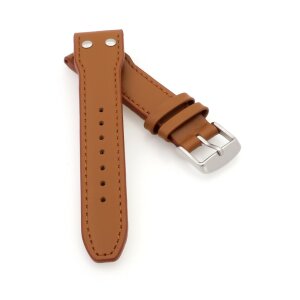 Vintage Flieger Uhrenarmband Vollrindleder Modell Flyer hellbraun 24 mm