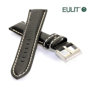 EULIT Uhrenarmband Retro-Look Modell Imola schwarz 20 mm