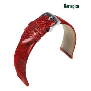 Echt Straußbein Uhrenarmband Barington rot 20 mm, Handarbeit