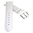 Feines Leder Uhrenarmband Lausanne-XS weiss 20 mm