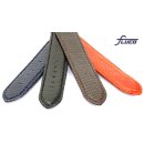 Fluco echt Eidechsen XL-Uhrenarmband TiT dunkelbraun 20 mm Handarbeit