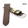 Fluco echt Eidechsen XL-Uhrenarmband TiT dunkelbraun 20 mm Handarbeit