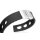 Silikon Uhrenarmband Modell Rhodos-Rallye-FS schwarz 22 mm, Faltschließe
