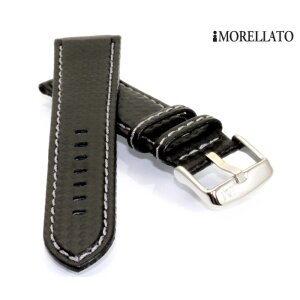 Morellato Uhrenband Biking Technic Carbon-Style schwarz-grau wasserfest 24 mm