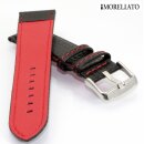 Morellato Uhrenband Biking Technic Carbon-Style schwarz-rot wasserfest 24 mm