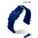 Eulit Silikon Diver Uhrenarmband blau 20 mm mit Tauchtabelle