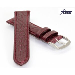 Fluco Uhrenarmband Modell Record-NL bordeaux-rot 18 mm Handarbeit