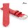 Fluco Uhrenarmband Modell Record-XS rot 18 mm Handarbeit