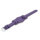 Uhrenarmband mit Unterlage Jungkalb Modell U-Chur aubergine 18 mm