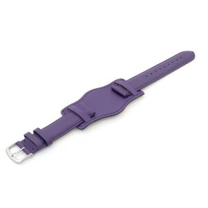 Uhrenarmband mit Unterlage Jungkalb Modell U-Chur aubergine 22 mm