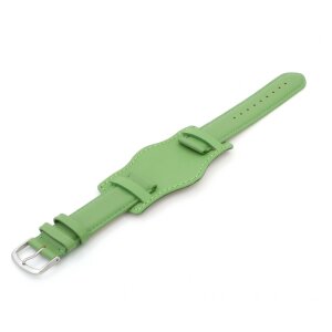 Uhrenarmband mit Unterlage Jungkalb Modell U-Chur hellgrün 22 mm