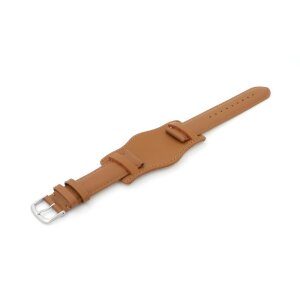 Uhrenarmband mit Unterlage Jungkalb Modell U-Chur caramel 24 mm
