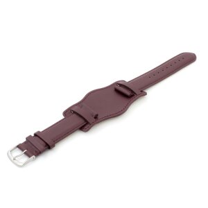 Uhrenarmband mit Unterlage Jungkalb Modell U-Chur bordeaux 24 mm
