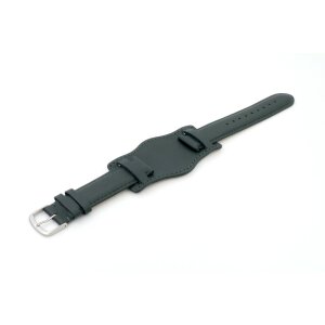 XL-Uhrenarmband mit Unterlage Jungkalb Modell U-Chur dunkel-grün 18 mm