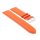 XL-Uhrenarmband mit Unterlage Jungkalb Modell U-Chur orange 20 mm