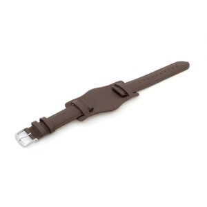 XL-Uhrenarmband mit Unterlage Jungkalb Modell U-Chur braun 22 mm