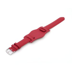 XL-Uhrenarmband mit Unterlage Jungkalb Modell U-Chur rot 18 mm