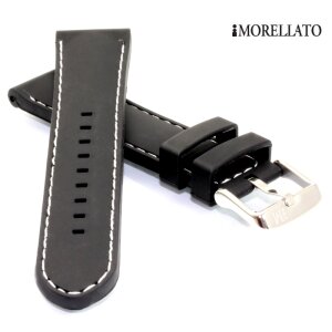 Morellato Silikon Uhrenarmband Modell Carezza-WN schwarz 24 mm