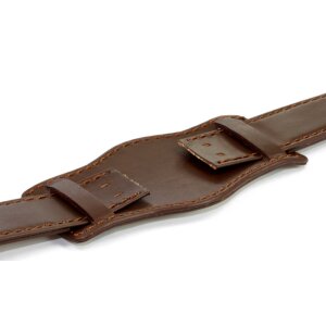 Uhrenarmband für feste Federstege mit Unterlage Modell Bund mocca 20 mm