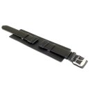 Uhrenarmband mit Unterlage Modell Bern schwarz-SN 22 mm