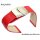 Büffelleder Uhrenarmband Freiburg-FS weiß-rot 18 mm