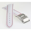 Büffelleder Uhrenarmband Freiburg-FS weiß-rot...