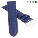 Eulit echt Strauß Uhrenarmband Modell Eco-Strauß blau 18 mm