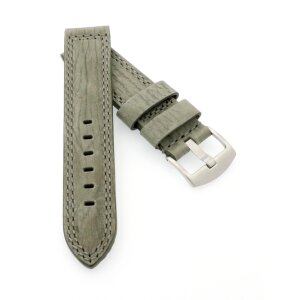 Leder Uhrenarmband Modell Canyon wasserfest distel-grau 20 mm