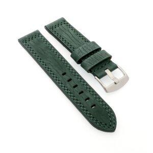 Leder Uhrenarmband Modell Canyon wasserfest grün 22 mm Uhrenarmband