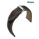 Barington echt Wasserbüffel Uhrenarmband dunkelbraun 18 mm, Handarbeit