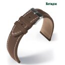 Barington echt Wasserbüffel Uhrenarmband mittelbraun 22 mm, Handarbeit