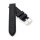 Leder Uhrenarmband Modell Canyon wasserfest schwarz 26 mm
