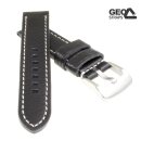 GEO-Straps Vollrindleder Uhrenarmband Modell Peninsula schwarz-WN 20 mm
