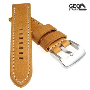 GEO-Straps Vollrindleder Uhrenarmband Modell Peninsula hellbraun-WN 22 mm