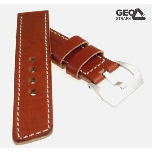 GEO-Straps Uhrenarmband Modell Buffalo Calf braun 24 mm PRE-V Handarbeit