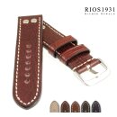 RIOS1931 Uhrenarmband Modell Chesterfield mahagoni 24 mm...