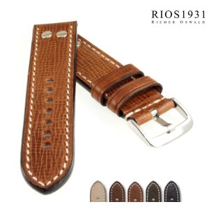 RIOS1931 Uhrenarmband Modell Chesterfield cognac 24 mm Vintageleder Handarbeit